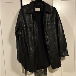 Wilfred Black faux Leather Jacket